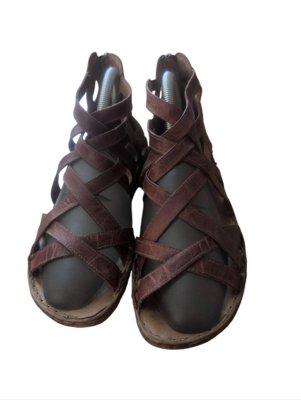 Josef Seibel Brown Leather Gladiator Sandals EU 38 Comfort Boho